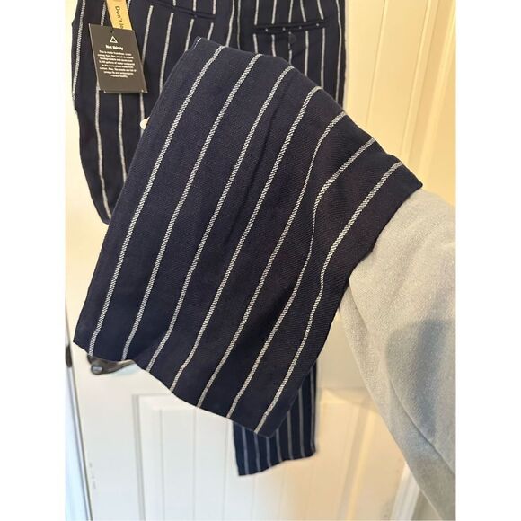 Reformation Navy Striped Ankle Pants - Picture 7 of 10